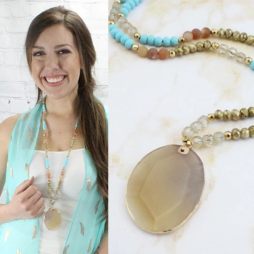 Coastal Glow Pendant Necklace