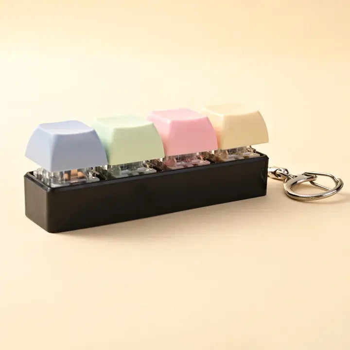 Pastel Pop 4-Key Keyboard Clicker Fidget Keychain