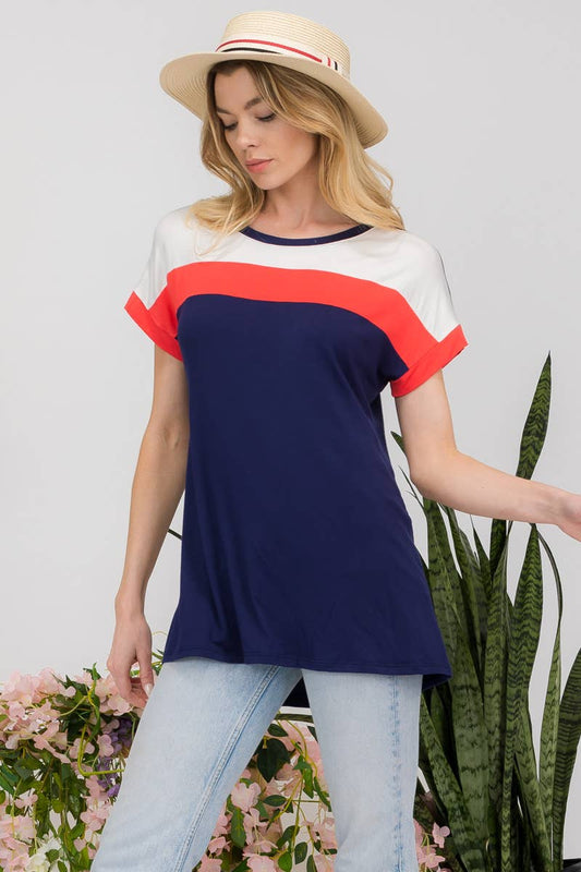 Harbor Stripe Relaxed Tee
