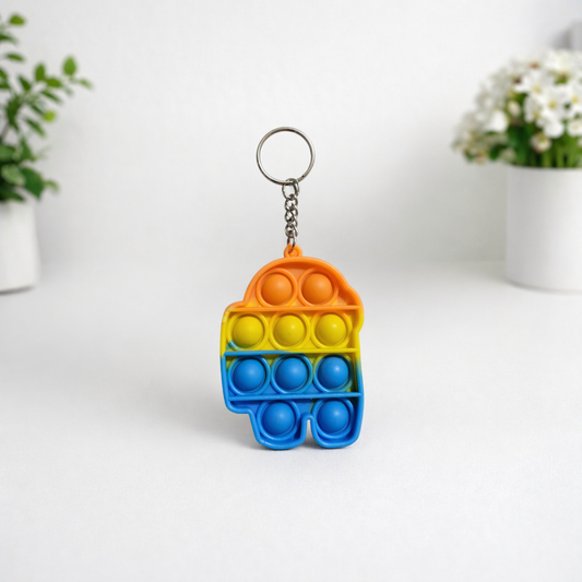Rainbow Pop It Fidget Keychain