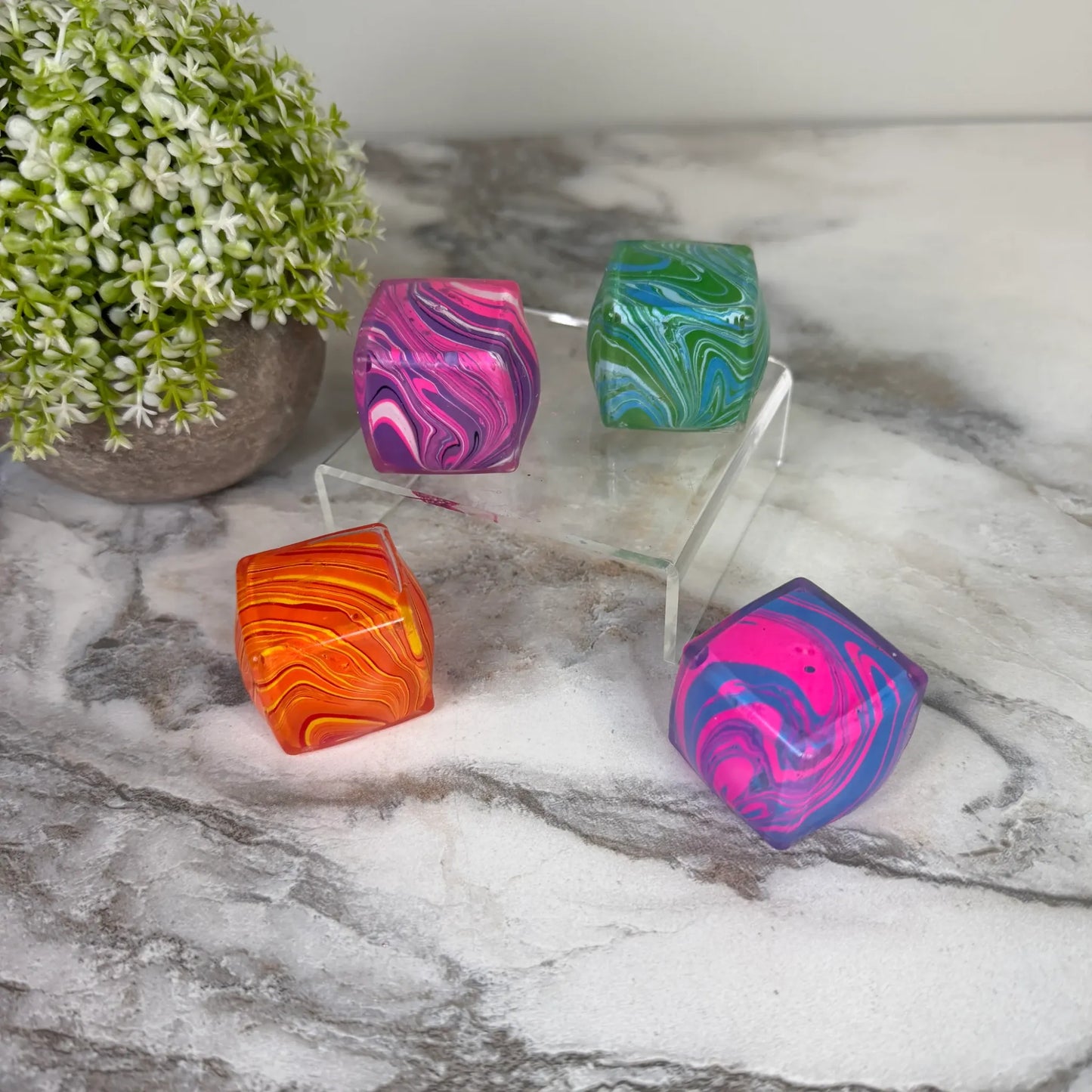Ice Ice Marble Cube Squishy