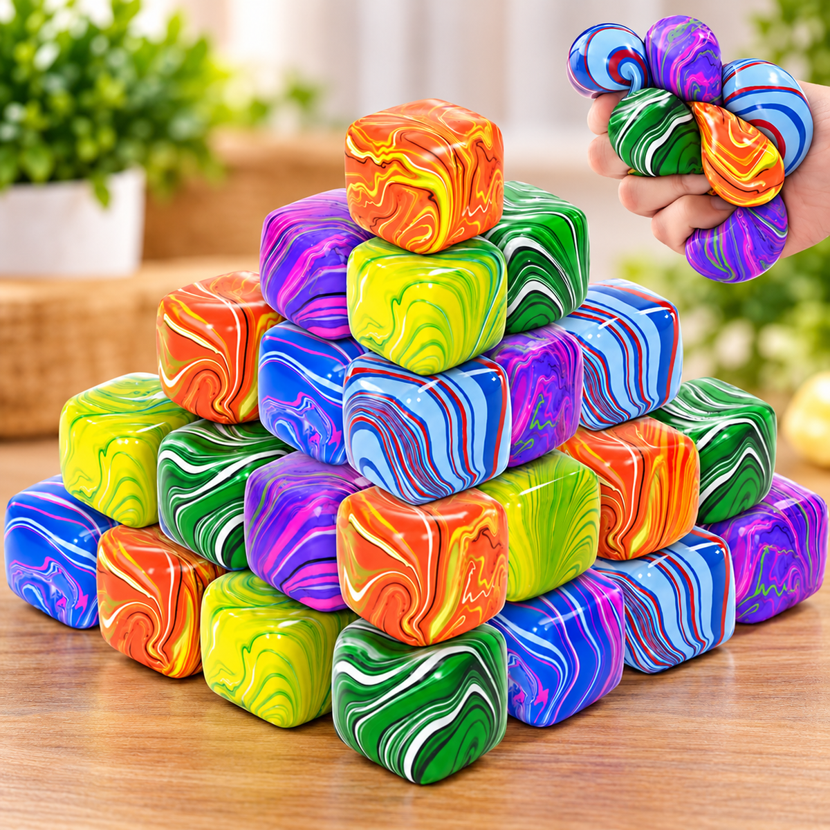 Mini Marble Cube Squish