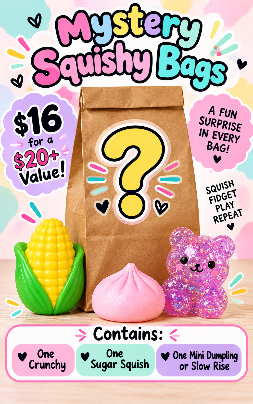 Squishy Mystery Bags 🎁✨