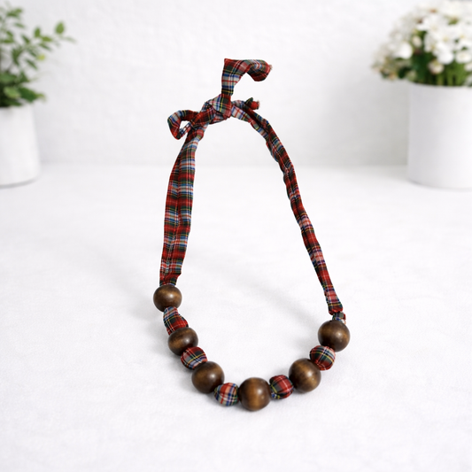 Fabric Bead Necklace