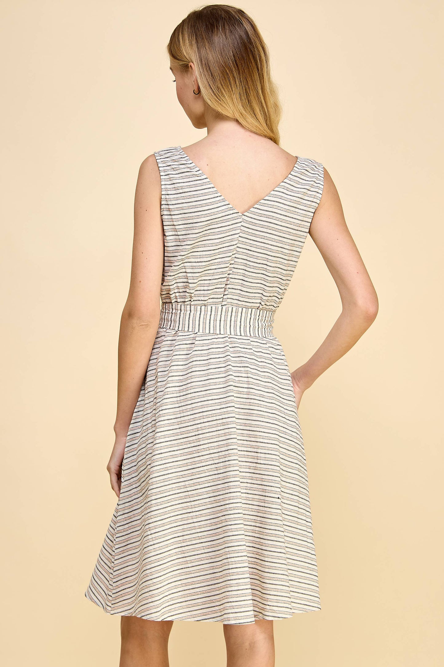 Sandy Shore Stripe Midi Dress