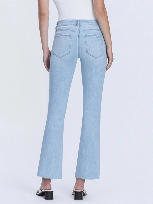 Miranda Mid-Rise Light Wash Ankle Bootcut Jeans