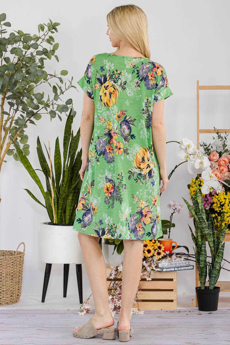 Meadow Grace Floral Midi Dress