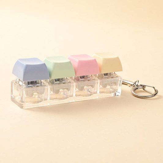 Pastel Pop 4-Key Keyboard Clicker Fidget Keychain