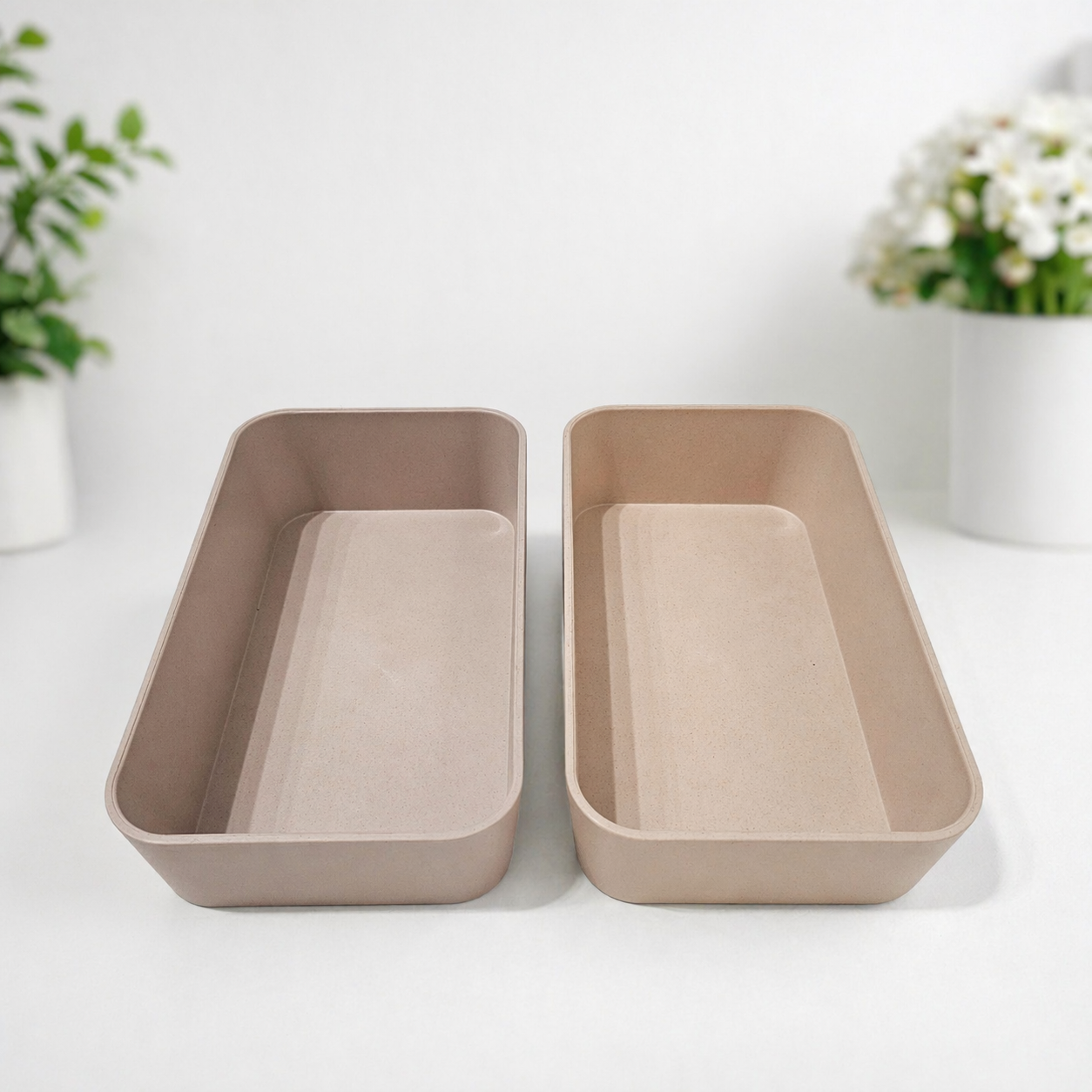 Eco-Friendly 2-Tier Lunch Box with Bamboo Lid