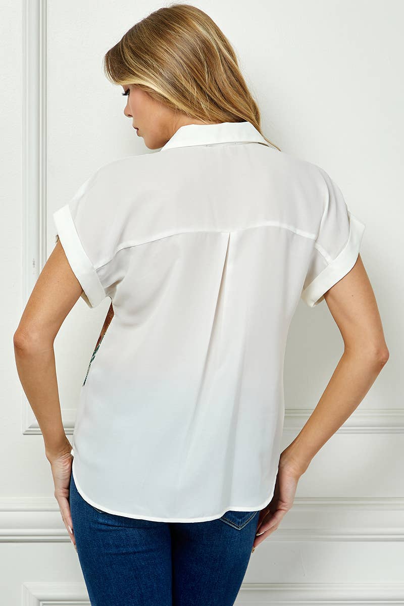Bloom Haven Button-Up Blouse