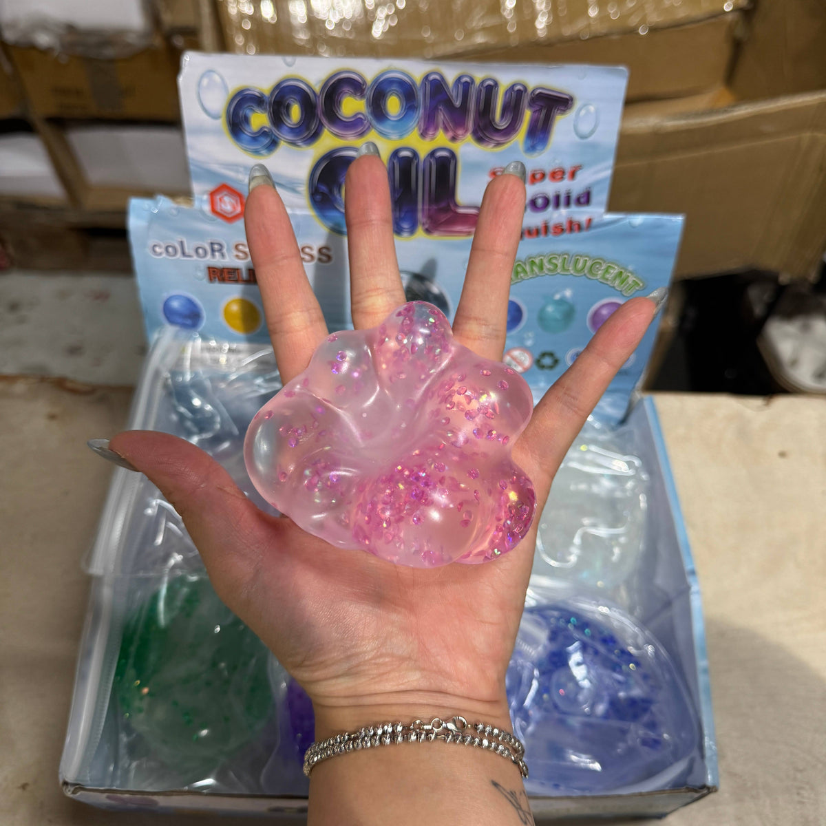 Coconut Oil Diamond Squishy Ball