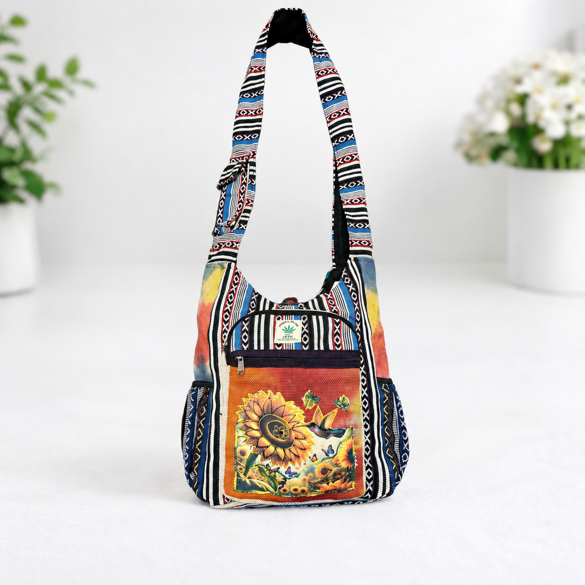 Humming Bird & Sun Flower Sling Bag
