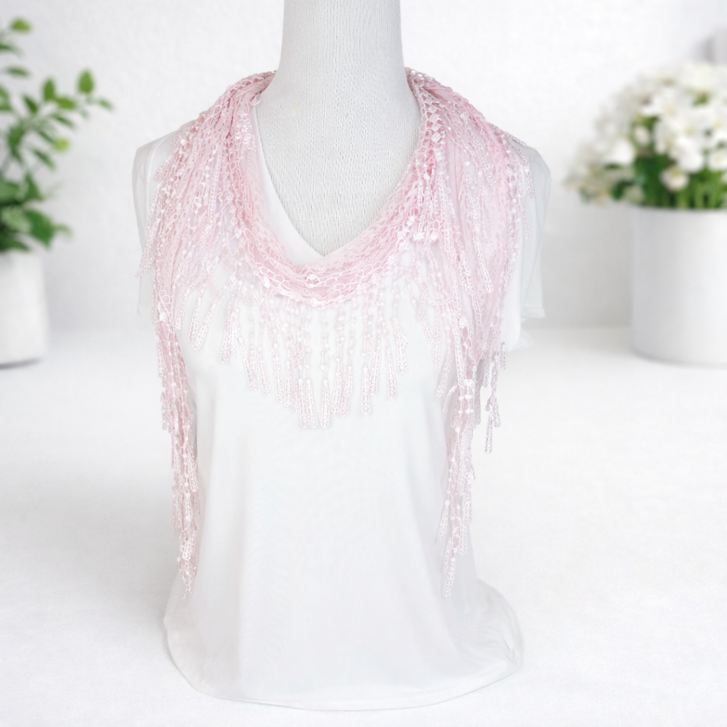 Lace Fringe Scarf