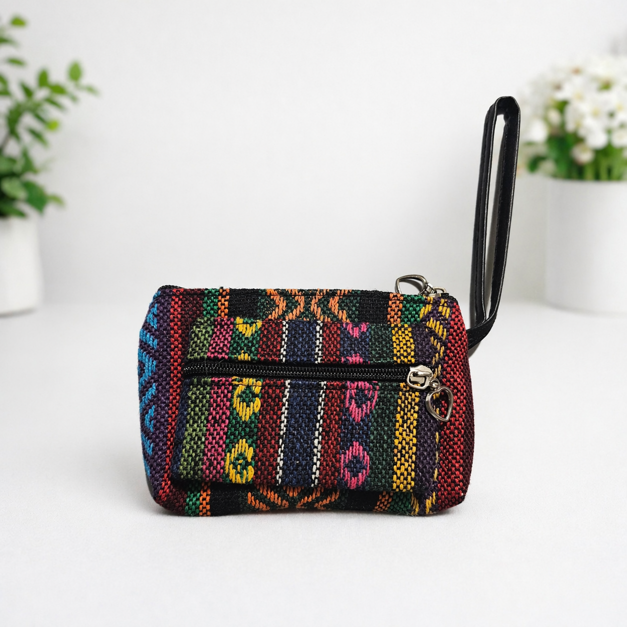 Boho Double Zipper Coin Purse