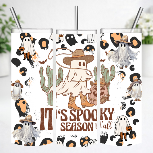 Spooky Season Cowgirl Ghost Tumbler