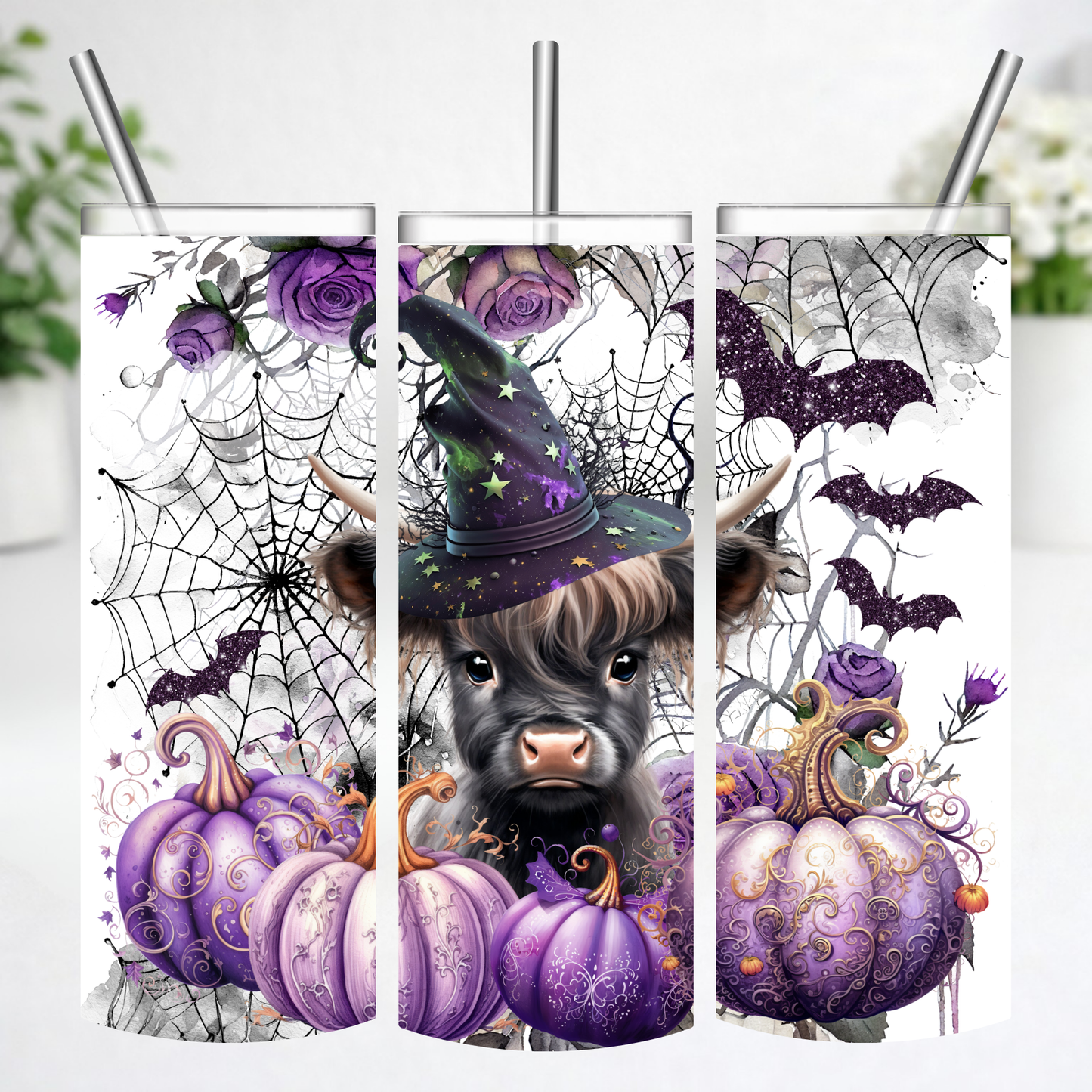 Witchy Highland Cow Tumbler