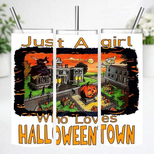 Just a Girl Who Loves Halloweentown Tumbler