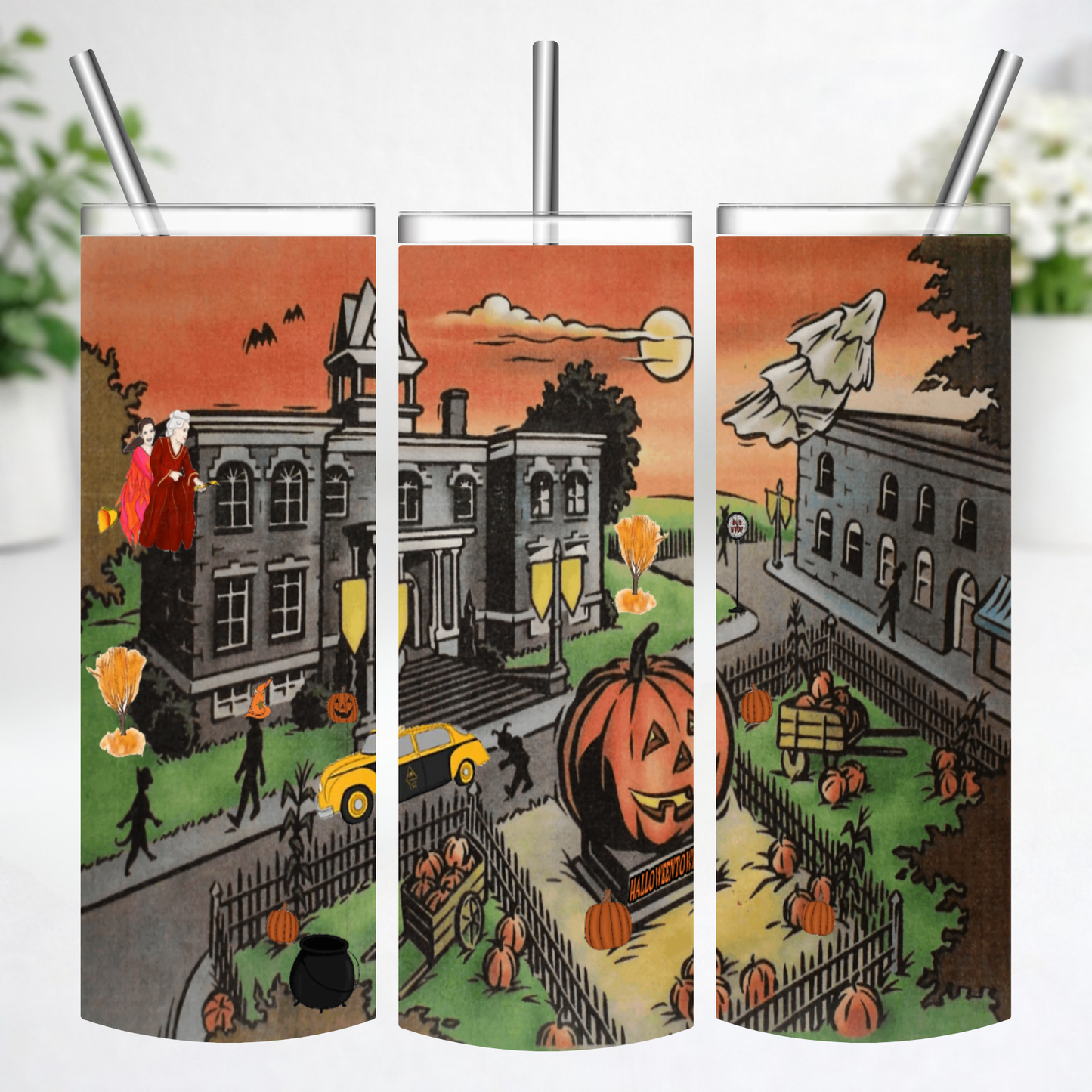 Vintage Halloweentown Autumn Tumbler