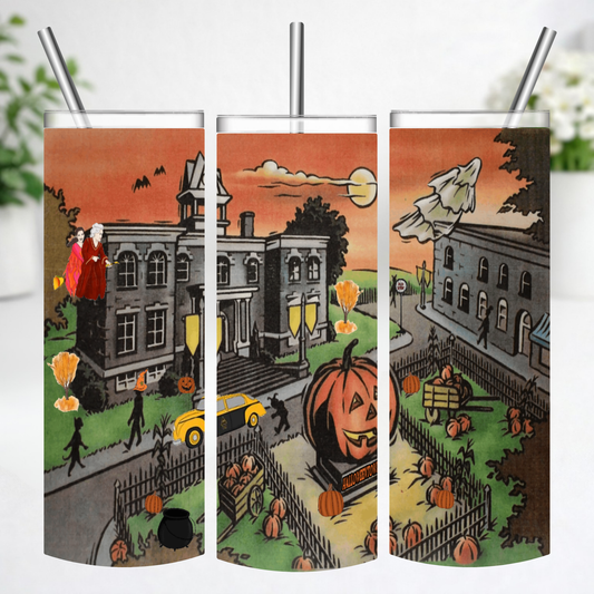 Vintage Halloweentown Autumn Tumbler