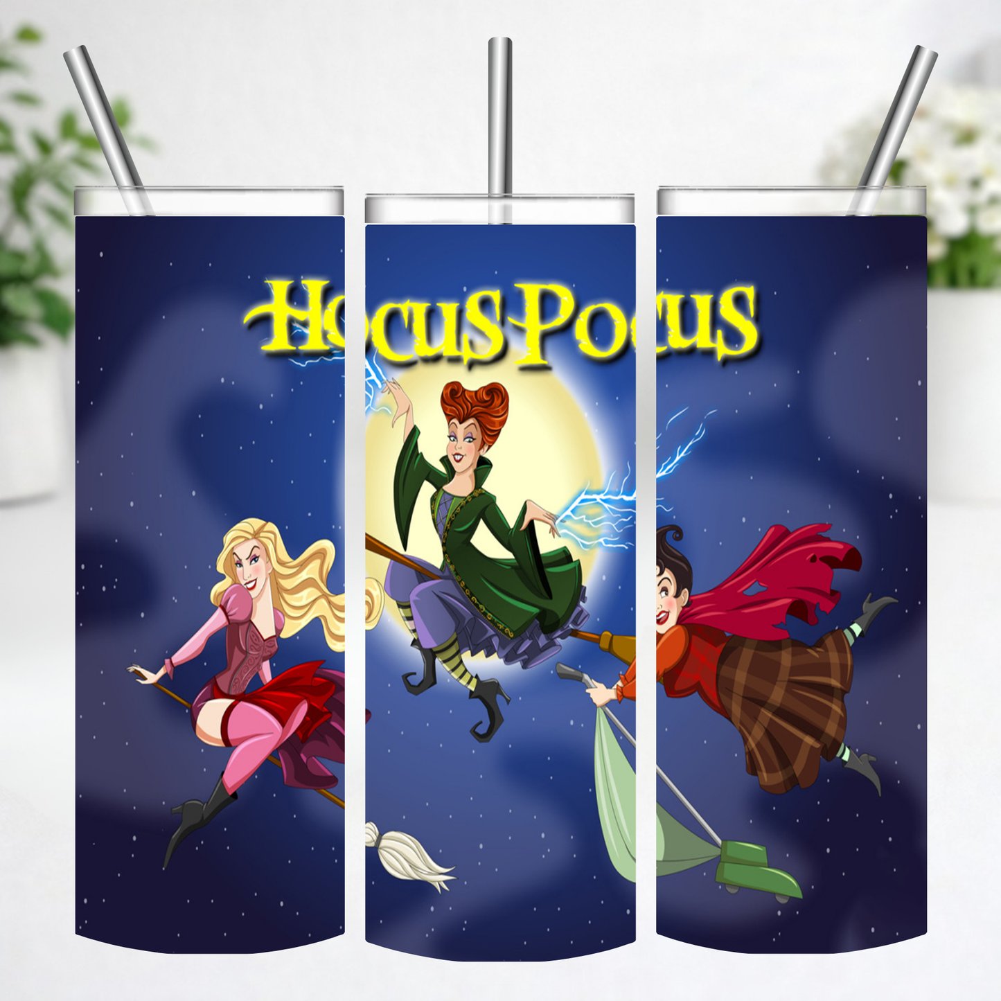 Flying Witches Halloween Tumbler
