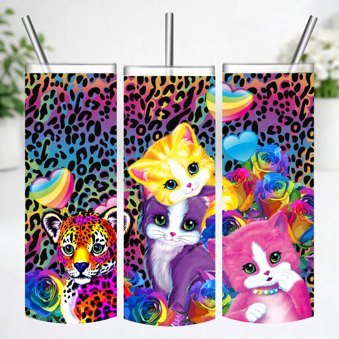 Rainbow Wild Kittens Tumbler