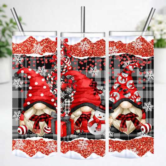 Cozy Christmas Gnome Tumbler