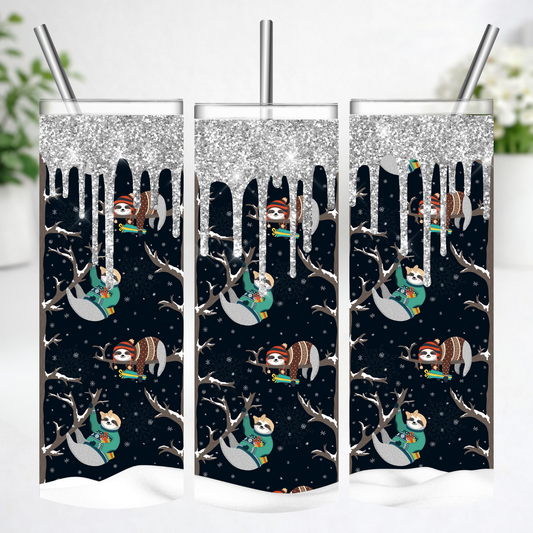 Cozy Winter Sloth Tumbler