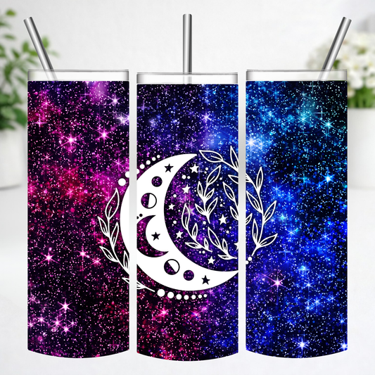 Celestial Moon Galaxy Tumbler