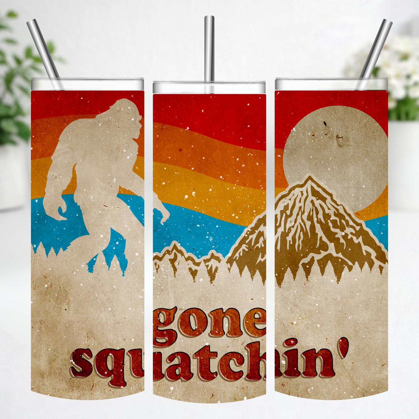 Gone Squatchin’ Retro Tumbler