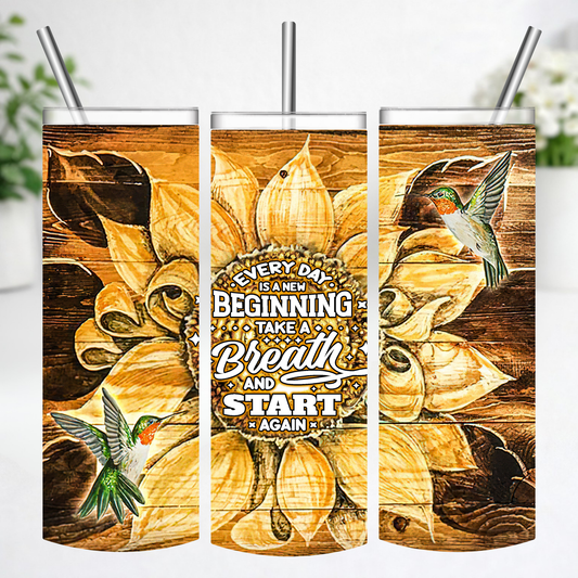 New Beginning Sunflower Tumbler