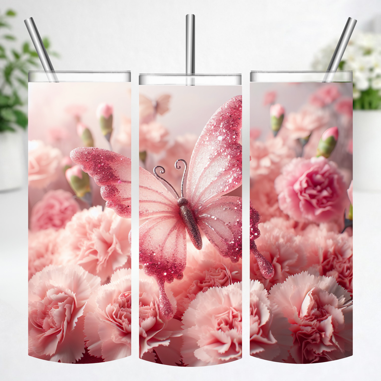 Blush Butterfly Bloom Tumbler