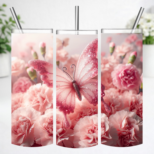 Blush Butterfly Bloom Tumbler