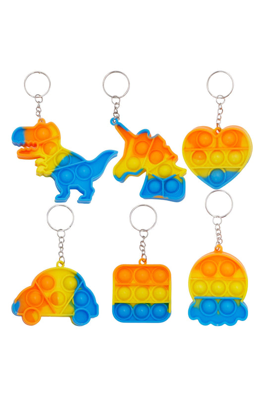 Rainbow Pop It Fidget Keychain