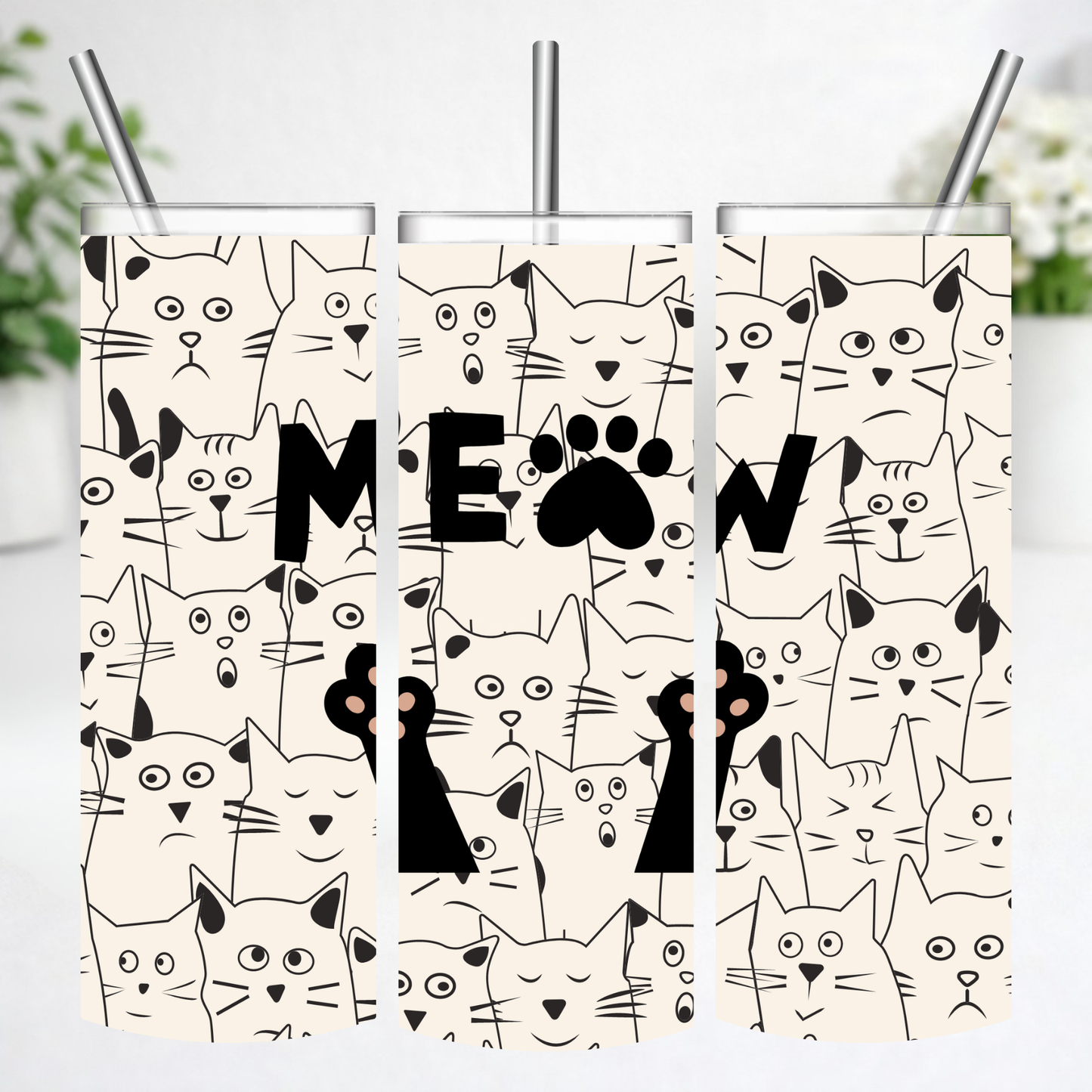 Cat Mom Crew Tumbler