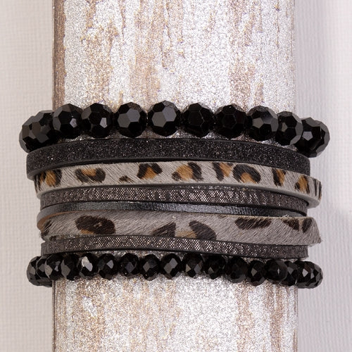 Animal Print Stack Bracelets