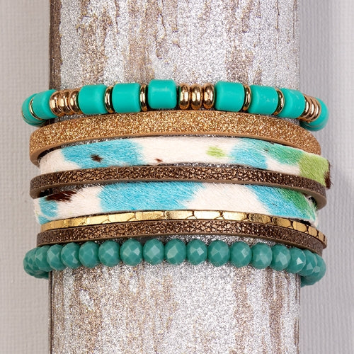 Animal Print Stack Bracelets