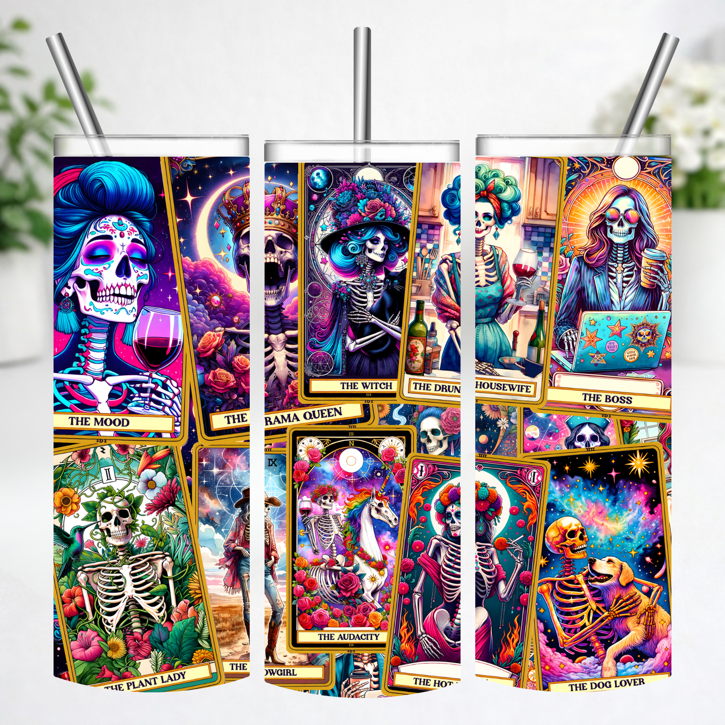 Mystic Skeleton Tarot Tumbler