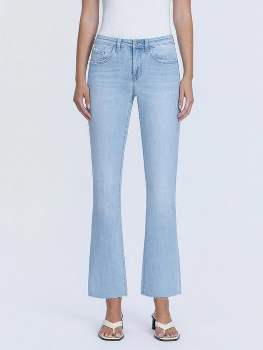 Miranda Mid-Rise Light Wash Ankle Bootcut Jeans