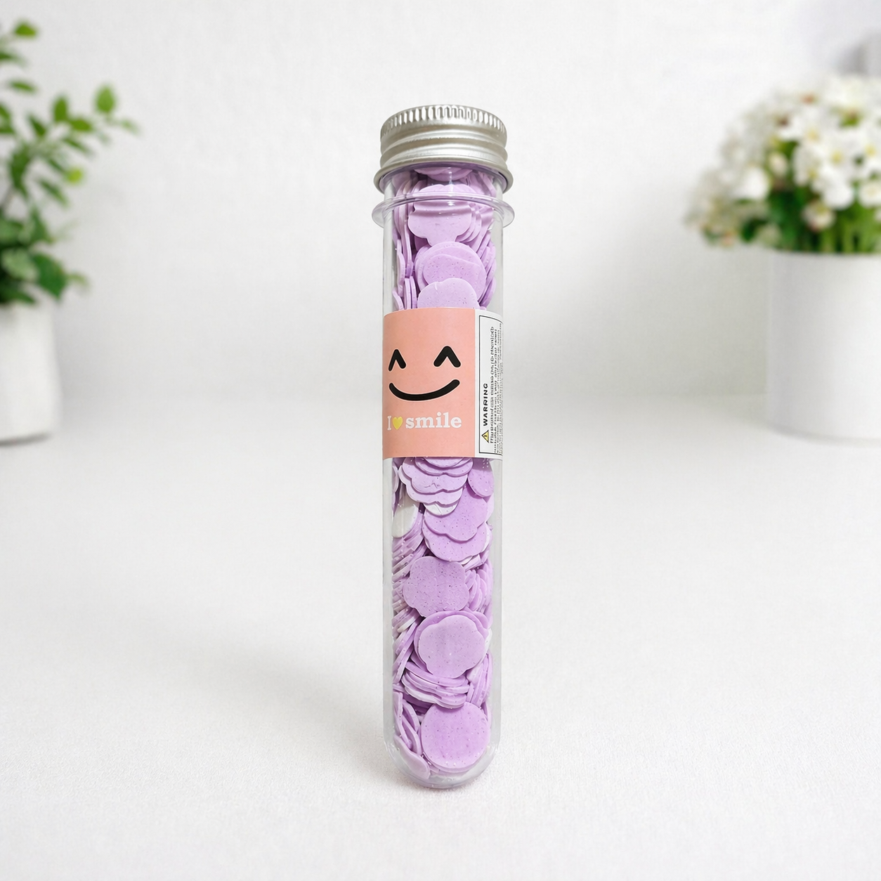 Paper Soap Hearts & Confetti Flakes – Portable Tube