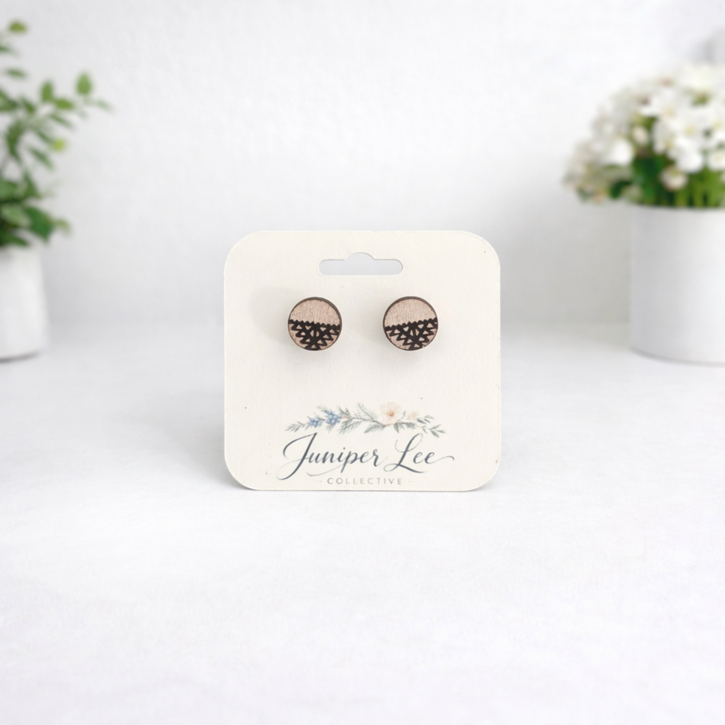 Wooden Stud Earrings