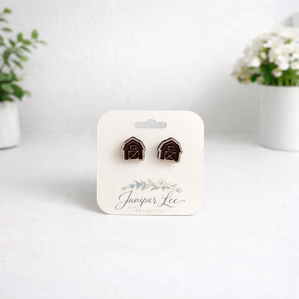 Wooden Stud Earrings