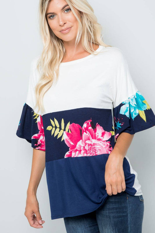 Bloom & Breeze Colorblock Top