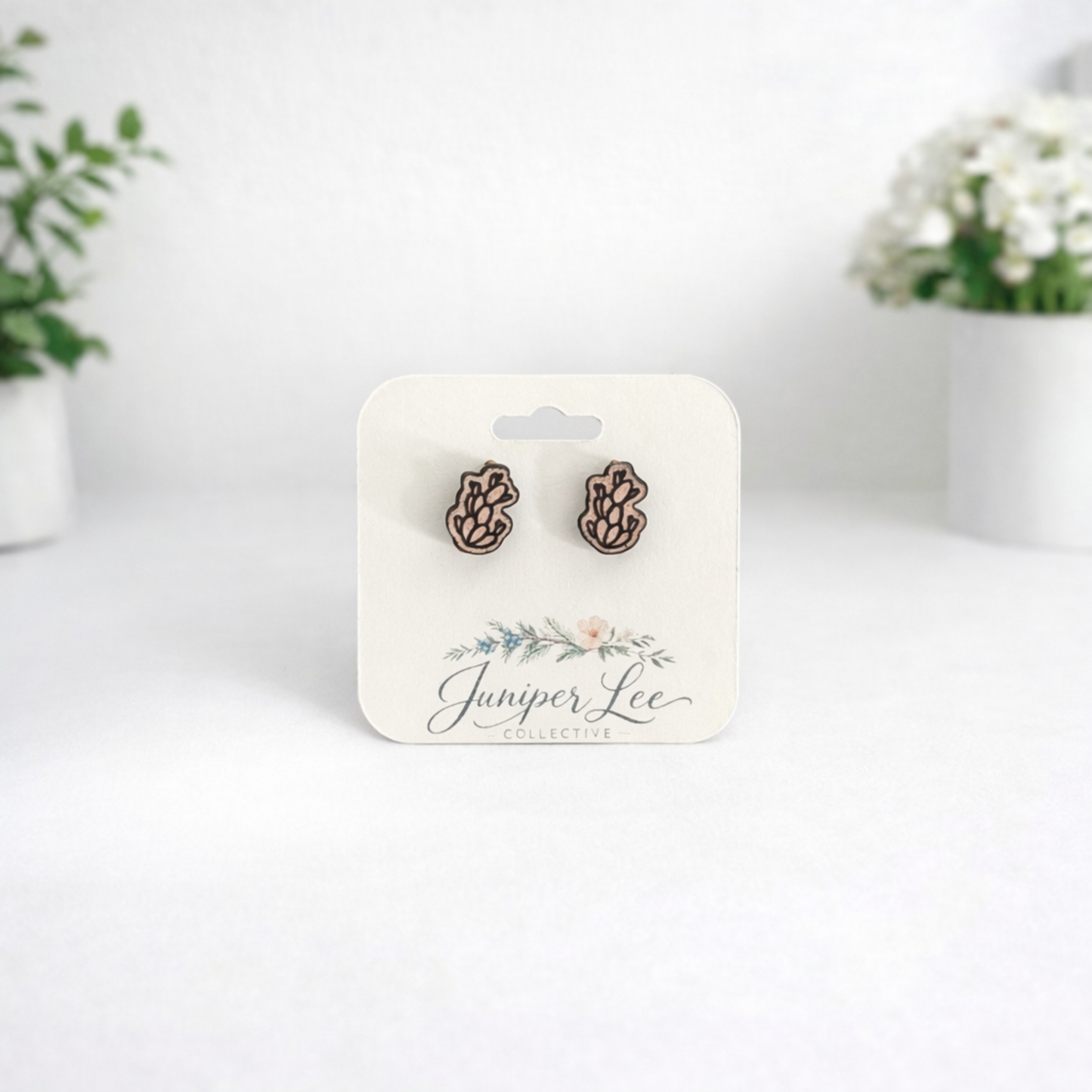 Wooden Stud Earrings