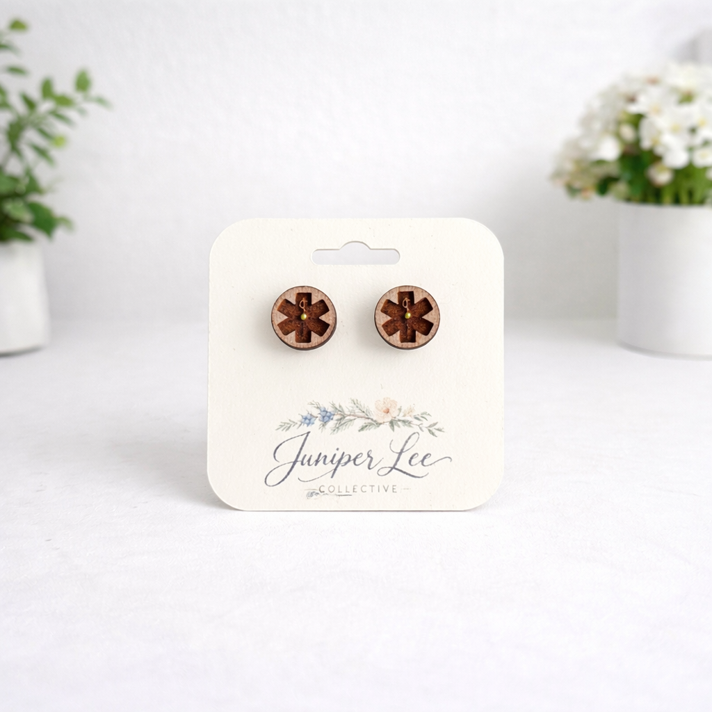 Wooden Stud Earrings