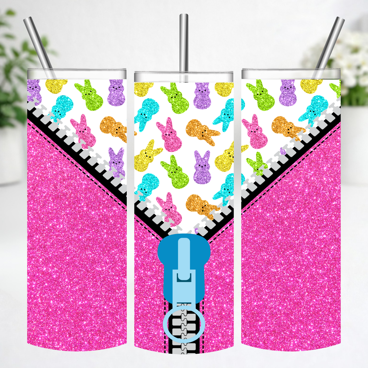 Peep Pocket Glitter Tumbler