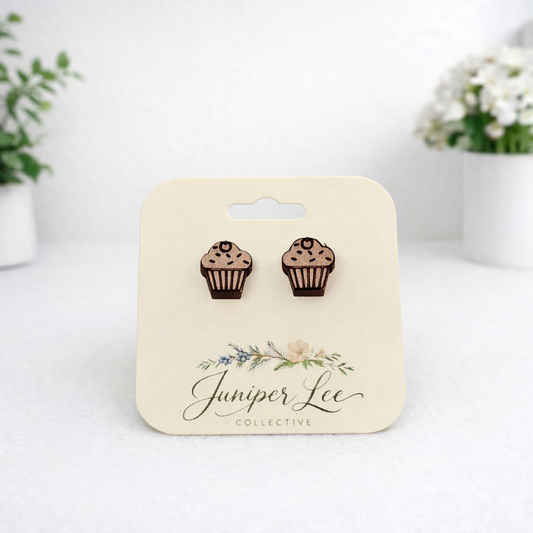 Wooden Stud Earrings