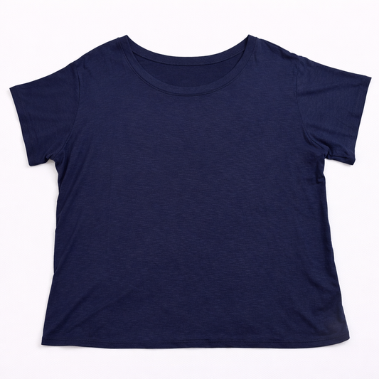 Plus Size Navy Oversized Top