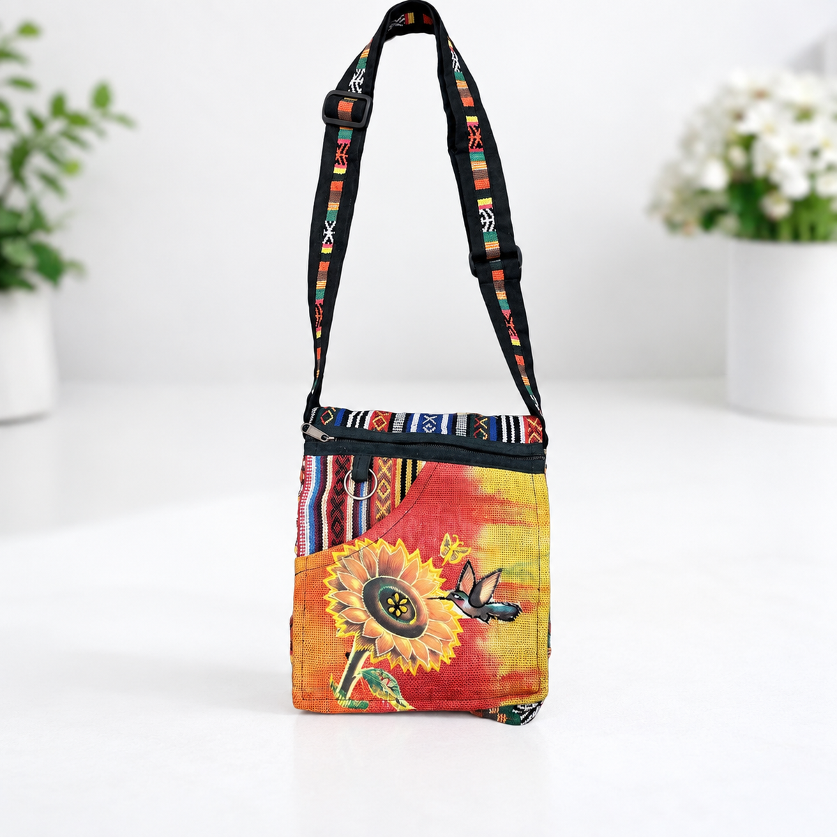 Hummingbird Sun Flowers Mini Bag
