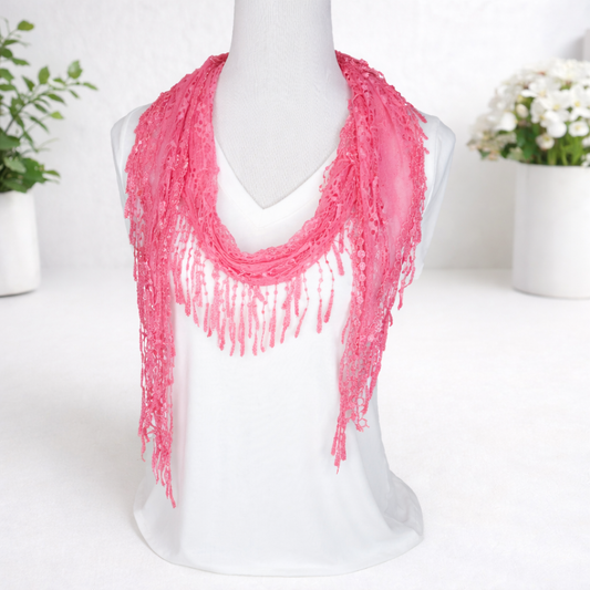 Lace Fringe Scarf