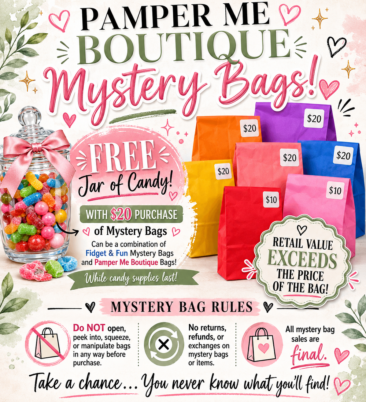 💕 Pamper Me Boutique Mystery Bags 💕